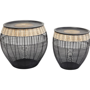 Tables d'appoint African Drums set de 2 Kare Design