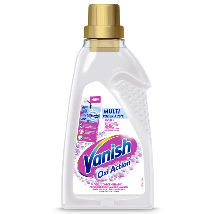 Vanish Oxi Advance Quitamanchas para la Ropa Blanca, elimina olores, potenciador de Lavado en gel - 1500 ml