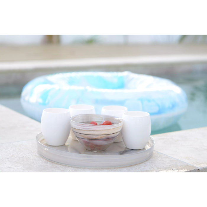 Lot de 6 BOL EN VERRE SAHARA 15X15X8.5CM