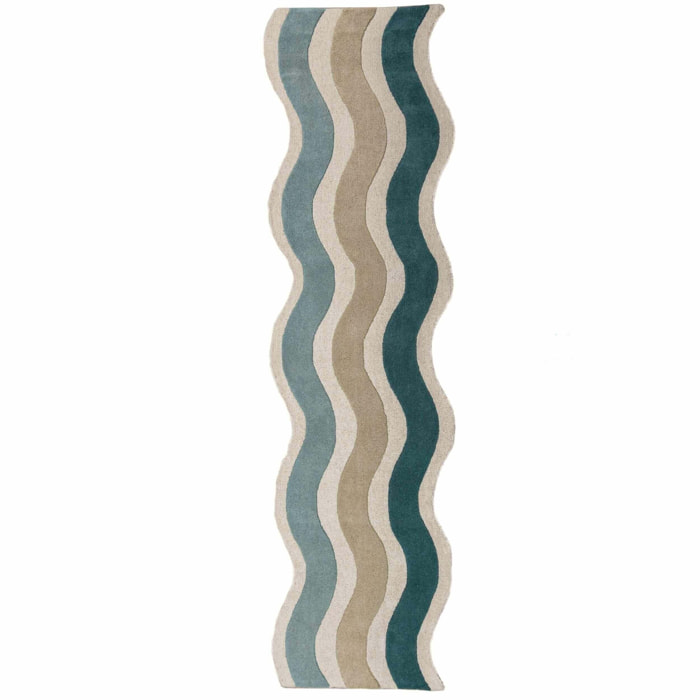 Tapis de couloir en laine festonné CASCADE