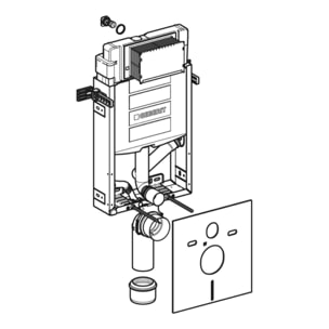 KOMBIFIX Elément de montage pour WC suspendu, 108 cm, réservoir UP320 à encastrer Sigma 12 cm (110.367.00.5)
