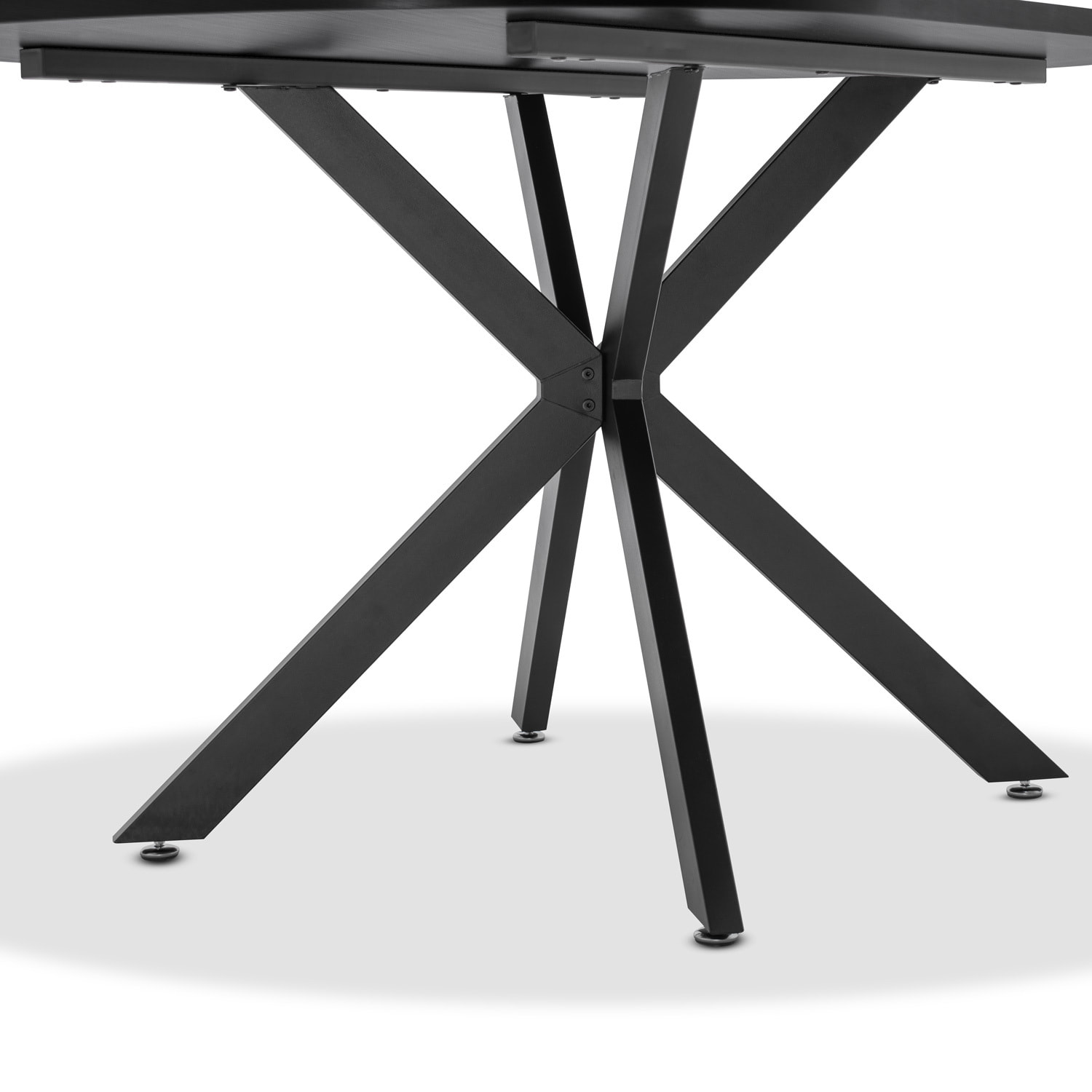 Marui Big - Tavolo da pranzo ovale in legno e metallo con piede centrale Kiso 180x100 cm - legno nero