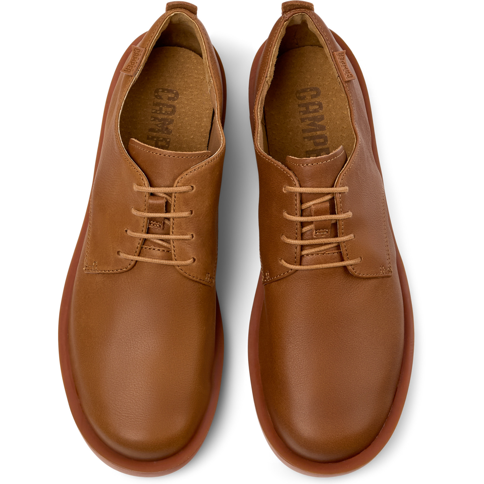 Scarpe stringate - CAMPER Wagon - Marrone - Pelle liscia