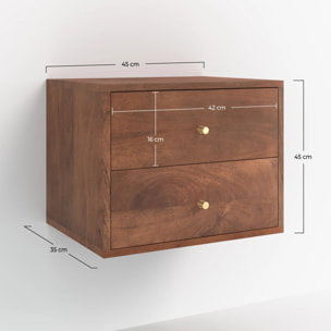 Table de chevet suspendue en bois de manguier - Oréa