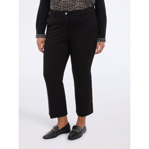 Fiorella Rubino - Pantaloni Kick Flare in Punto Milano - Nero