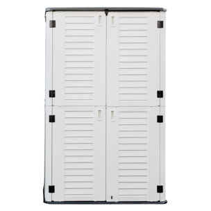 Armadio contenitore alto in resina bianca 125x73x202 cm – Andy