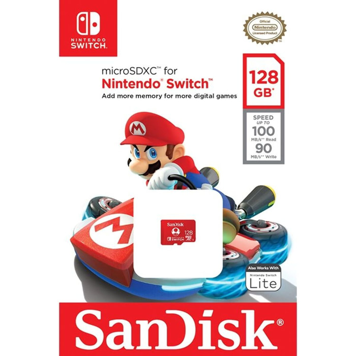 Carte Micro SD SANDISK Nintendo switch microSDXC 128GB