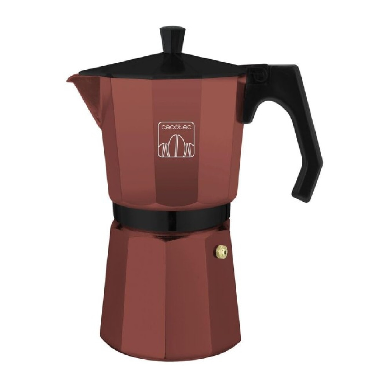 Cecotec Cafetera Italiana Mokclassic 1200 Garnet. Cafetera de Aluminio, Para tod