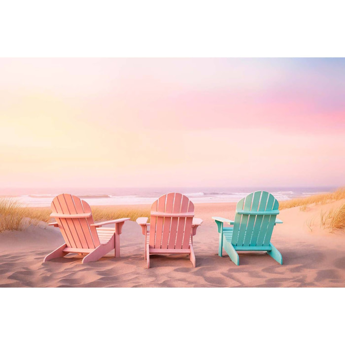 Tableau mer et plage bon temps sur la plage  Tableau alu Dibond