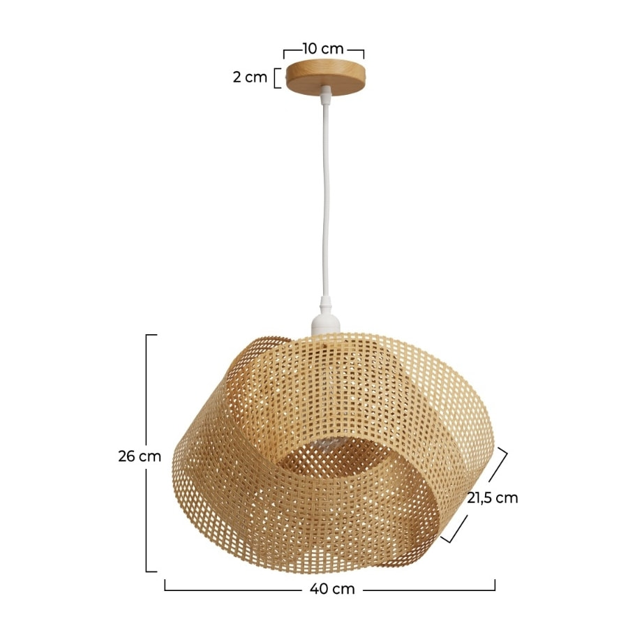 Suspension en bambou naturel et métal D40 cm - Orta