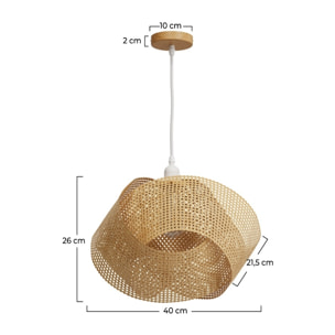 Suspension en bambou naturel et métal D40 cm - Orta