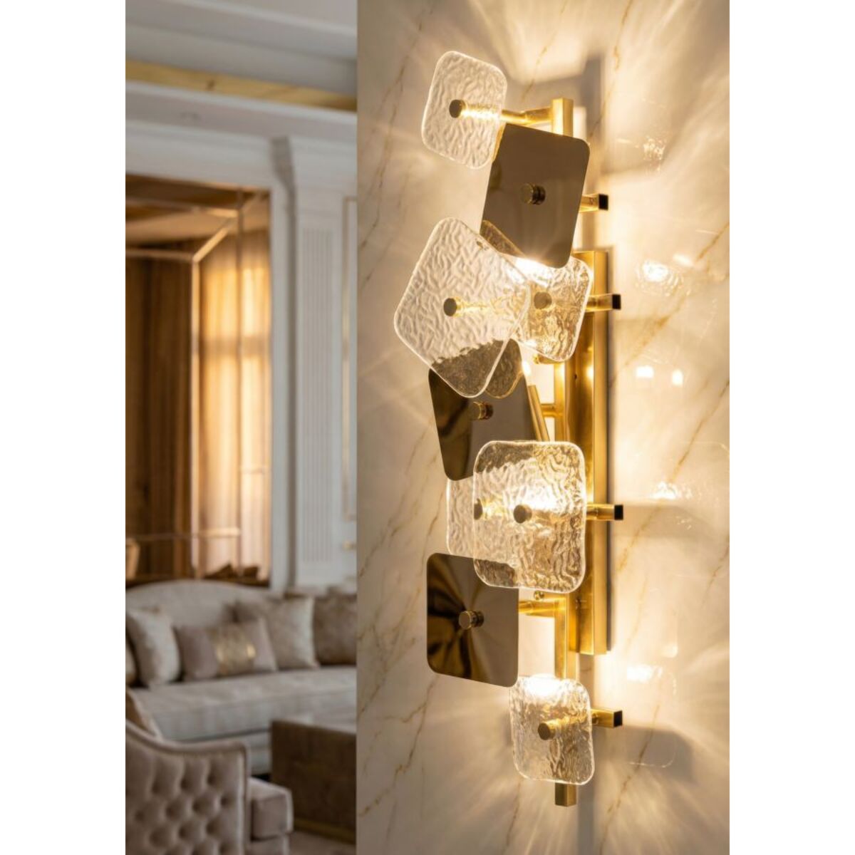 LAMPADA DA MURO GLASSY CM 24X13X76