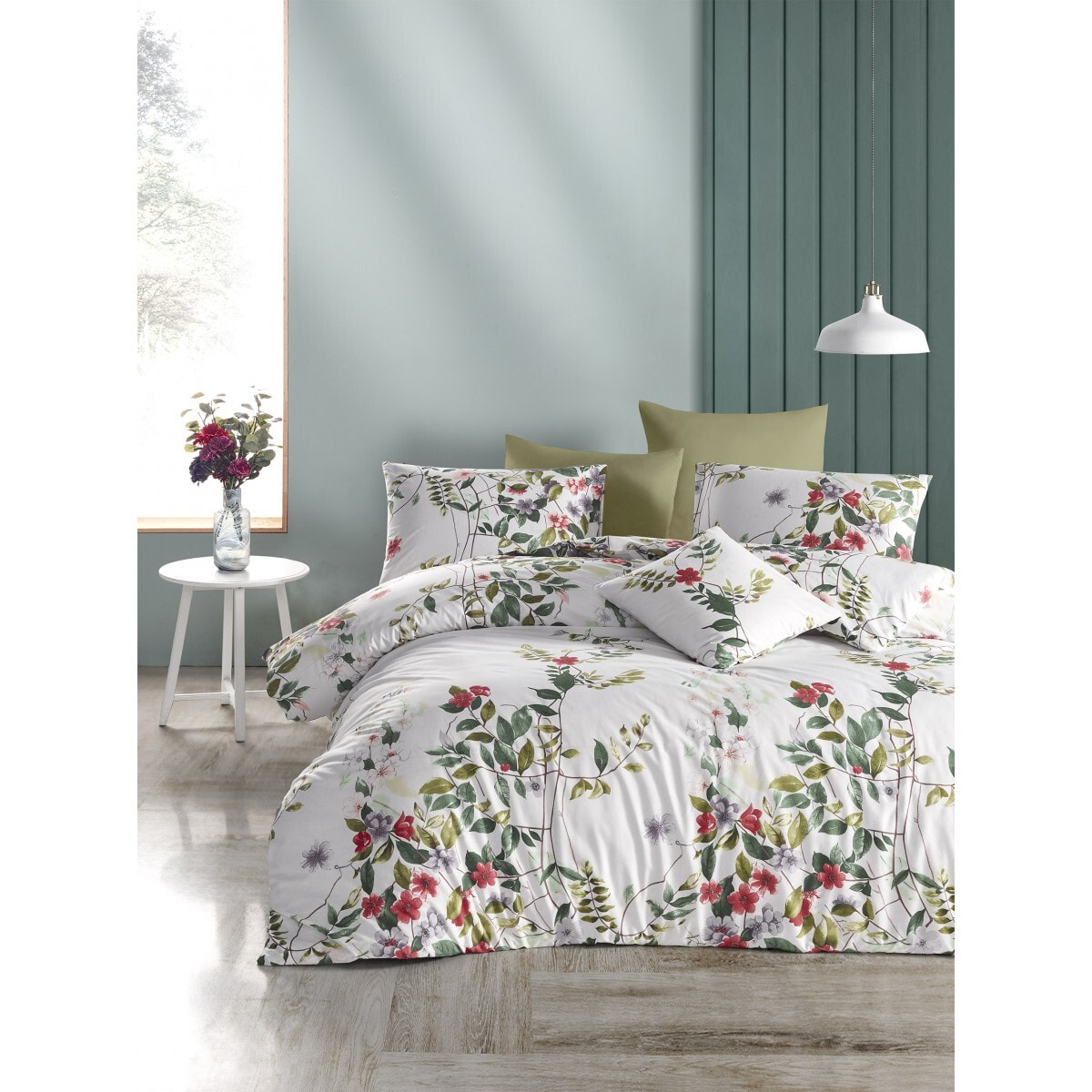 Parure housse de couette et taie(s) d'oreiller coton imprimé