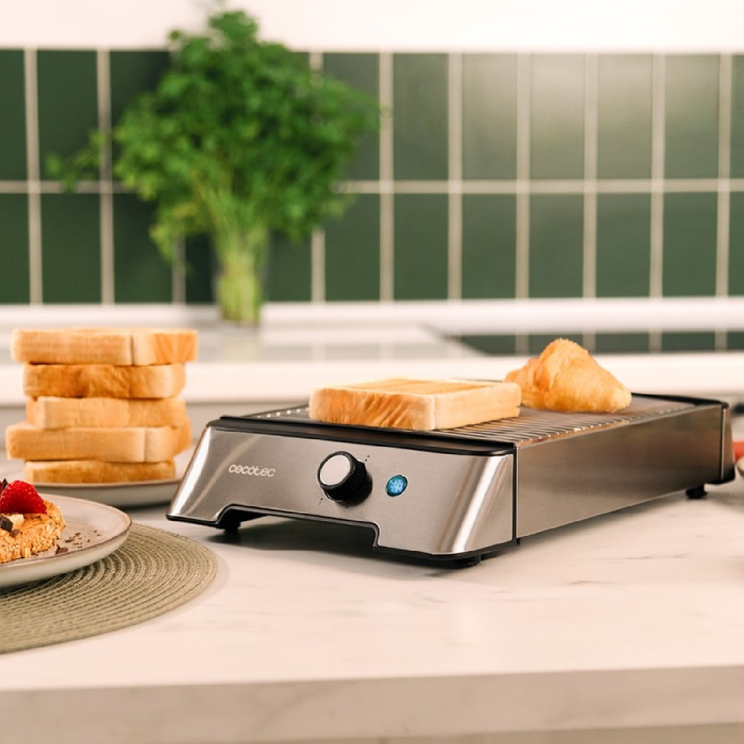 Cecotec Grille-pain plat NiceSlice Inox