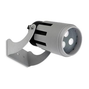 LEDS C4 PROYECTOR IP65 POWELL Ø90MM LED 9.2 BLANCO CÁLIDO - 3000K ON-OFF GRIS 607LM