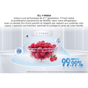 Réfrigérateur combiné TCL RP382BBD0EU