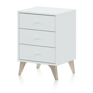 Mesita de noche Iconic Blanco Artik (Blanco Mate)