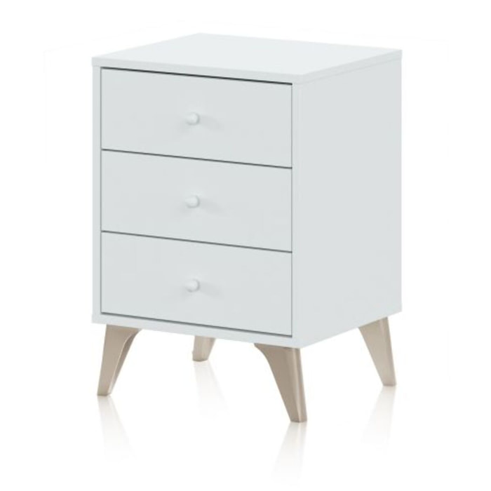 Mesita de noche Iconic Blanco Artik (Blanco Mate)