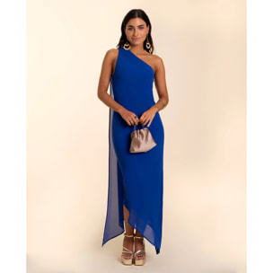 Vestido asimétrico con fular