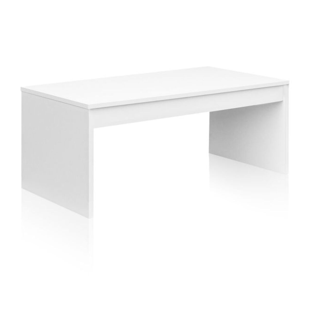 Mesa de centro elevable Evan Blanco Brillo