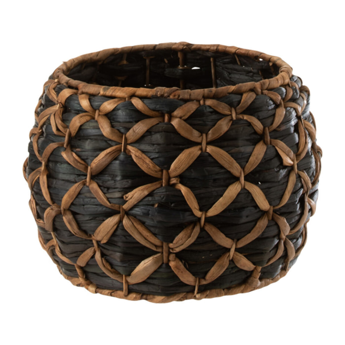 J-Line panier Roni Boule - bois - noir/marron - small - Ø 32.5 cm