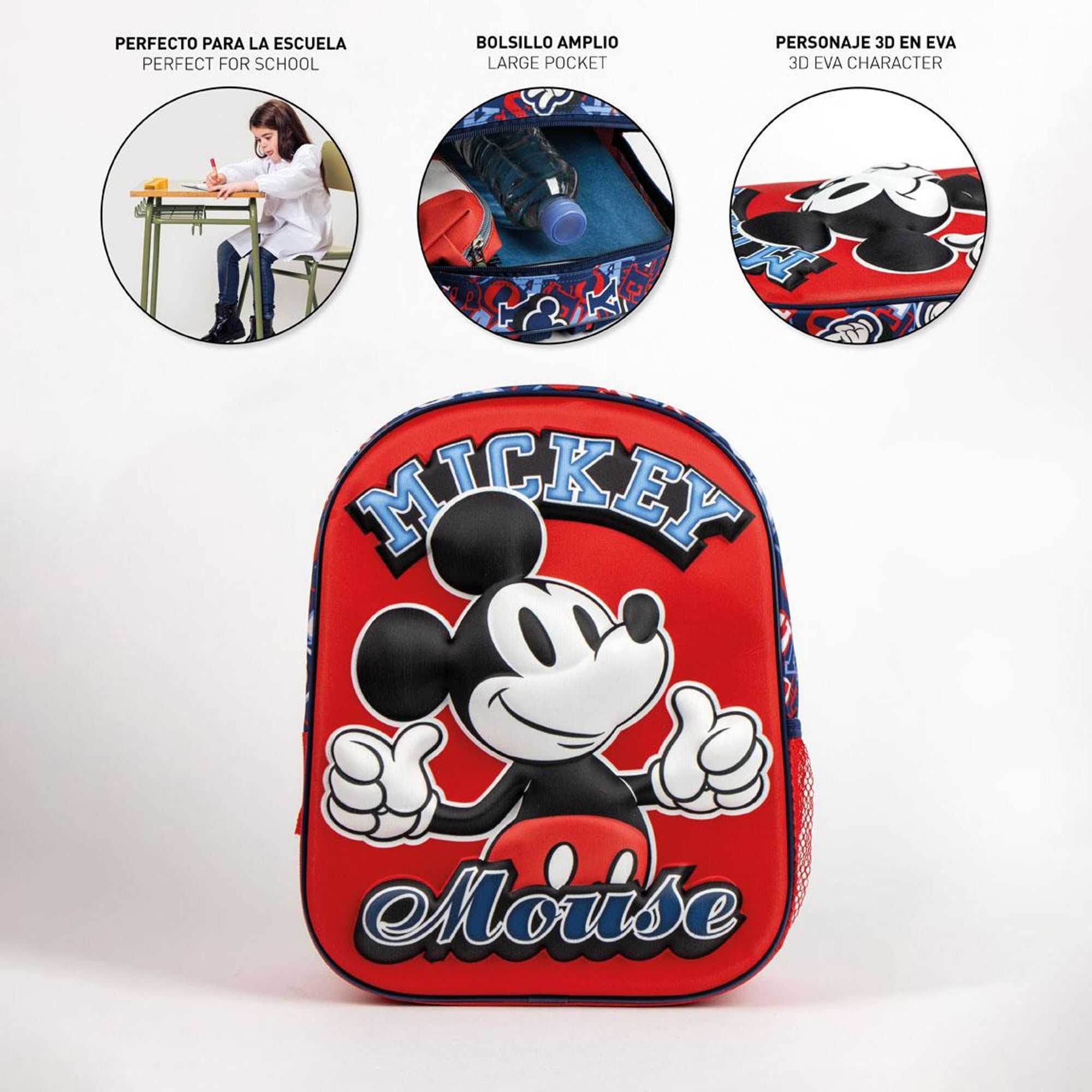 Mochila Infantil 3D Mickey