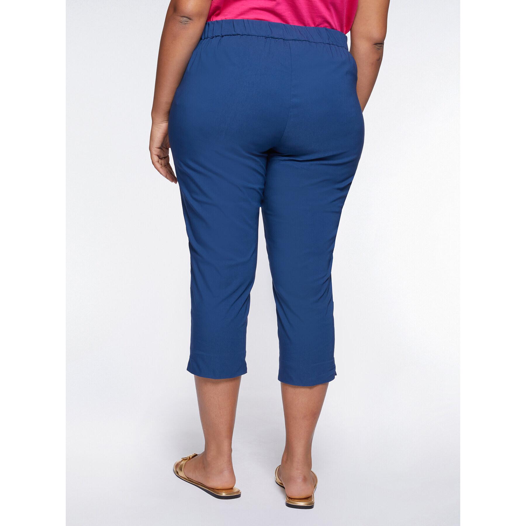 Fiorella Rubino - Pantaloni Capri in tessuto stretch - Blu