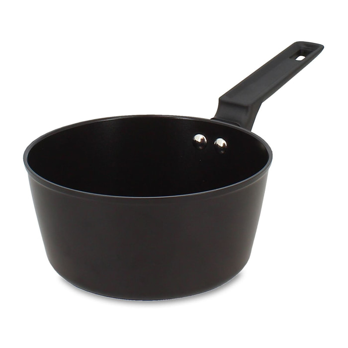 Casserole antiadhésive en aluminium noir 16cm - tous feux FIRST
