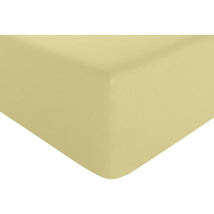 Drap Housse - Bonnet:30cm 100% lin LavÉ 160g Beurre