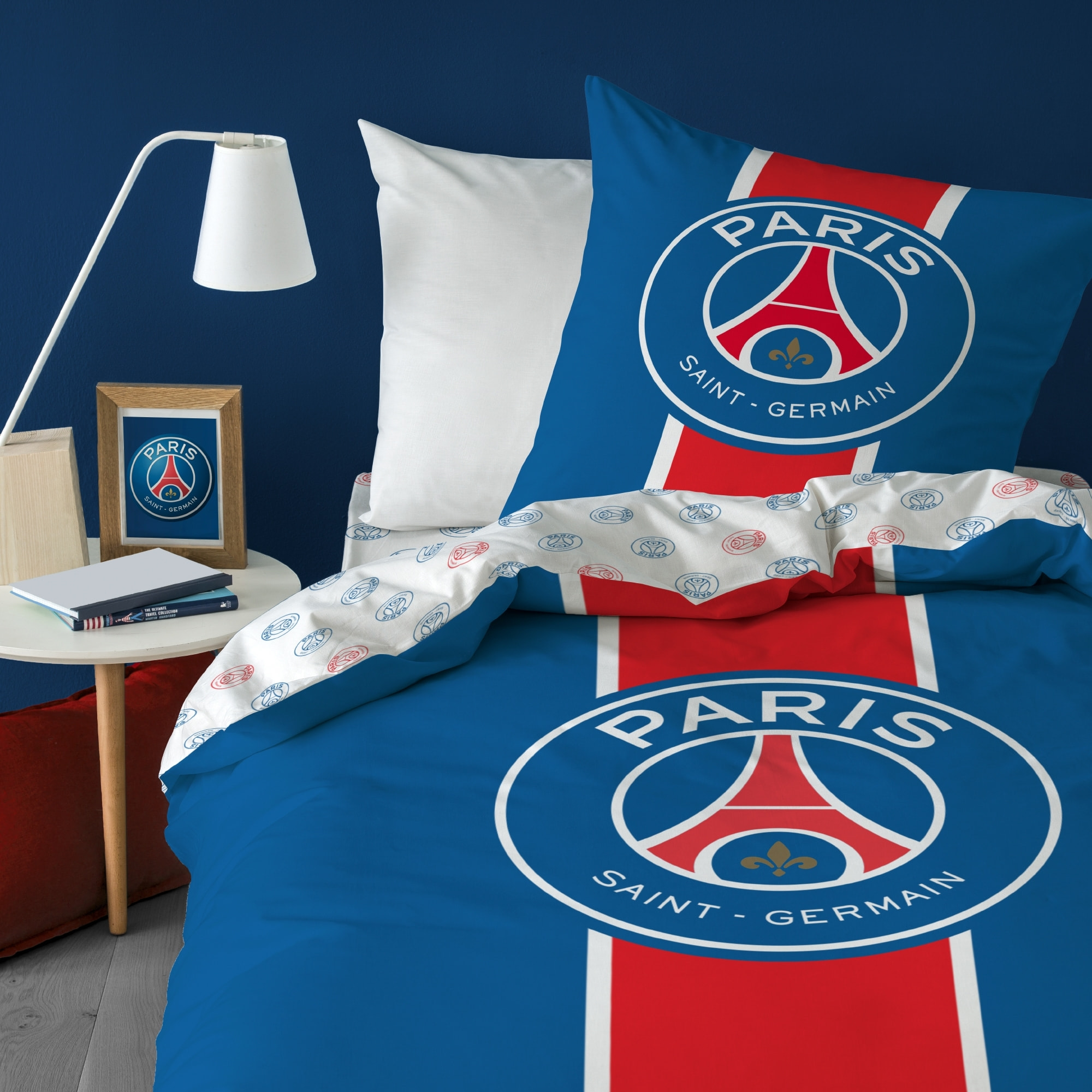 Parure de lit imprimée 100% coton, PSG CLASSIC