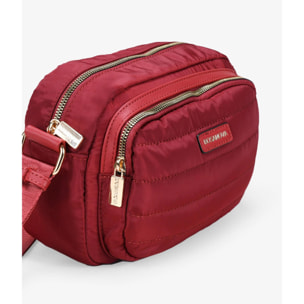 Bolso bandolera roja acolchada