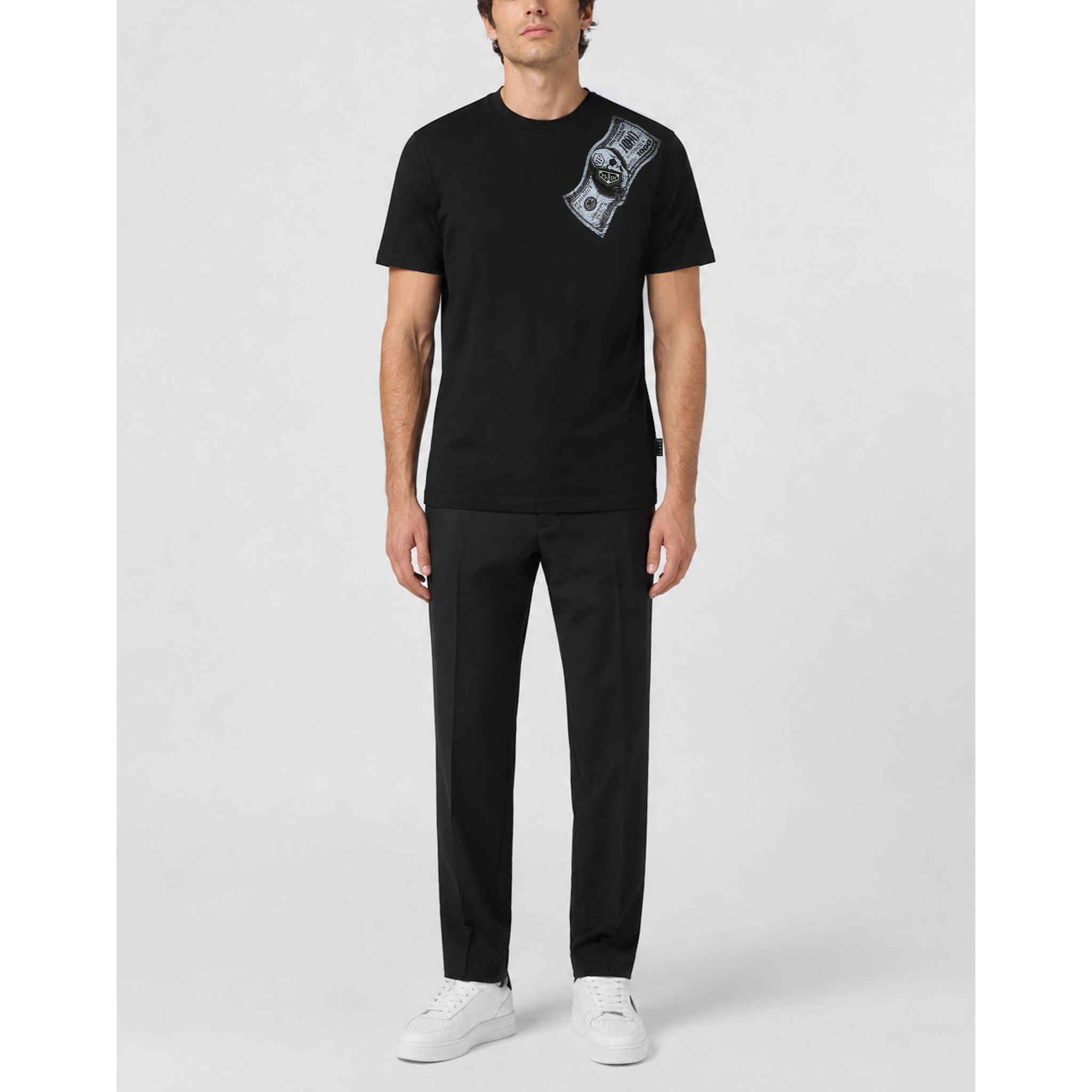 PHILIPP PLEIN Camiseta de cuello redondo y manga corta SKULL