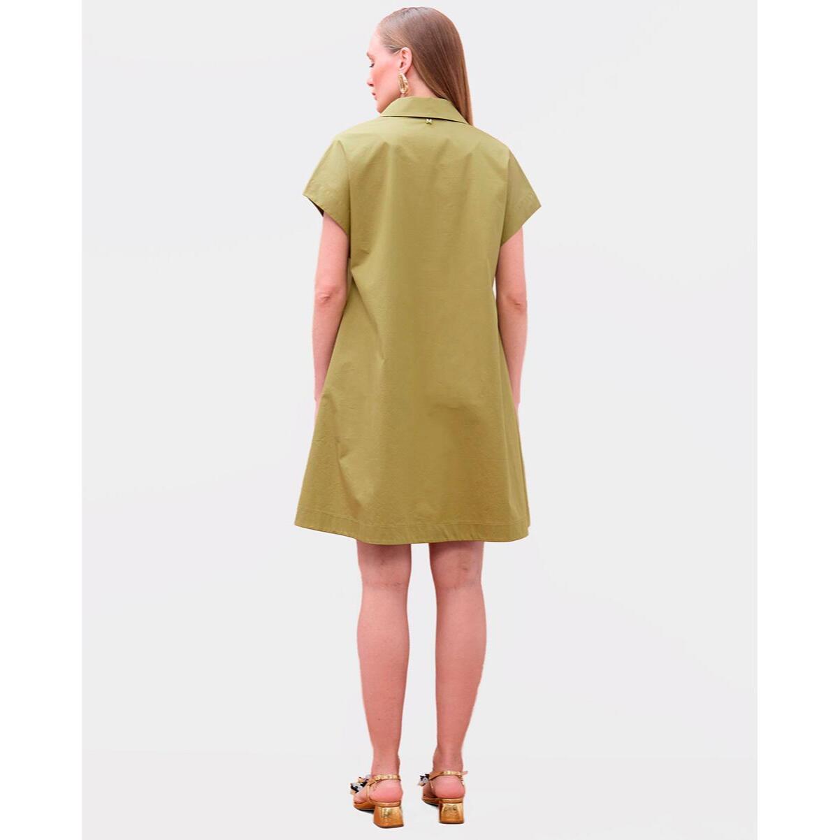 Abito camicia a maniche corte