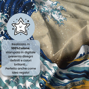 PARURE COPRIPIUMINO SOGNI D'AUTORE, Stampa Digitale, 100% Cotone, Made in Italy - 51