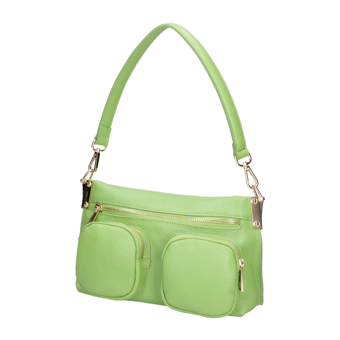 Borsa a spalla da donna In Vera pelle Made in Italy 27x14x8 cm