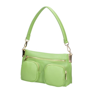 Borsa a spalla da donna In Vera pelle Made in Italy 27x14x8 cm