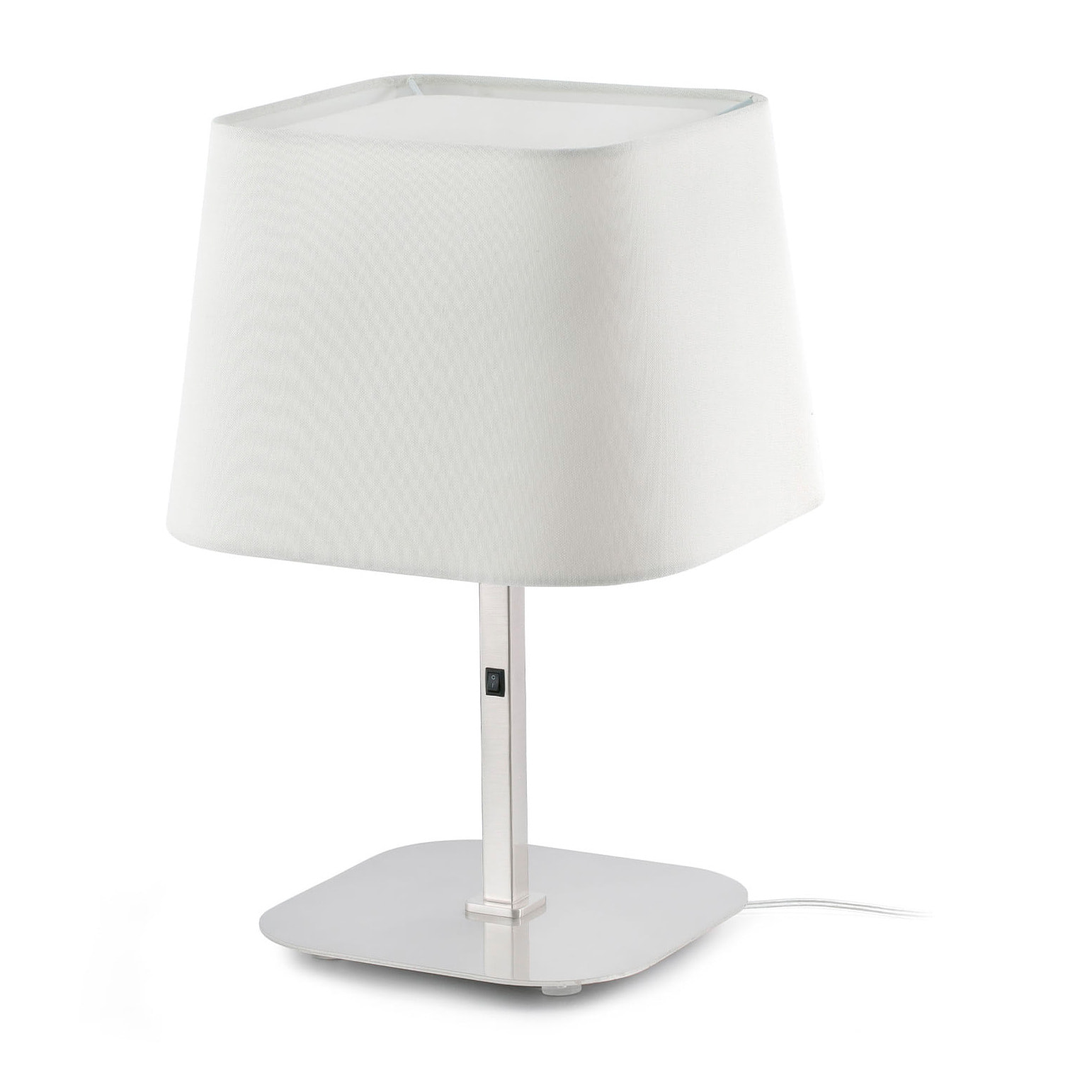 SWEET Lampe de table blanche et nickel