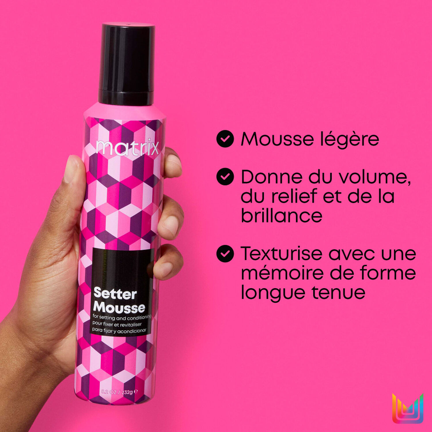 Setter Mousse - Mousse Volume et Fixante
