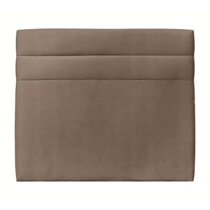 Tete de lit Bandes Horizontales Velours - Rembourrée A poser