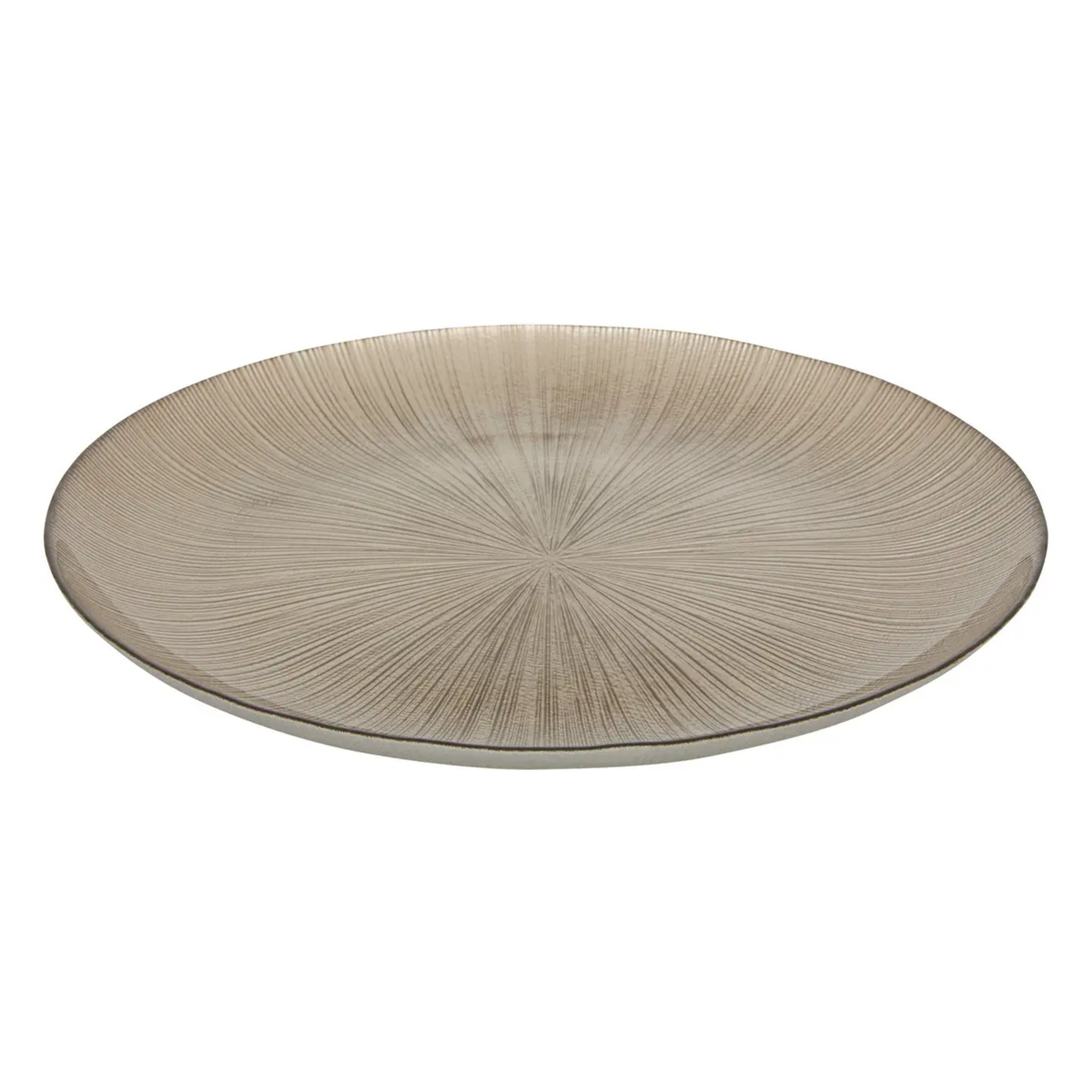 Assiette plate Gloria champagne D32xH2,5cm