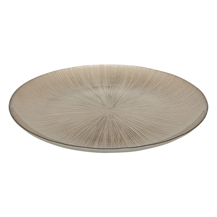 Assiette plate Gloria champagne D32xH2,5cm