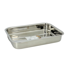 Plat à four rectangulaire en inox avec poignées 35x25cm HARRY