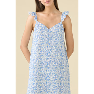 Camicia da notte donna estiva in cotone articolo bloom. Noidinotte