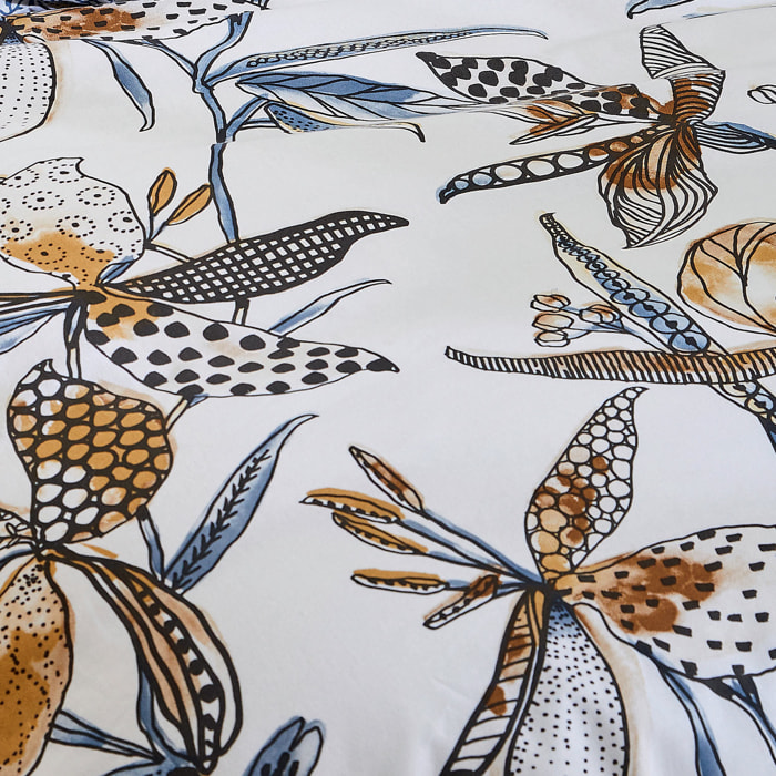 Taie d'oreiller aux fleurs exubérantes - Blanc