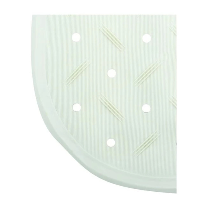 MSV Tapis Fond de douche antidérapant Caoutchouc CLASS 54x54cm Blanc