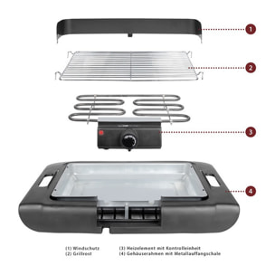 Barbecue Gril électrique de table 2000W Clatronic BQ 3507 Noir