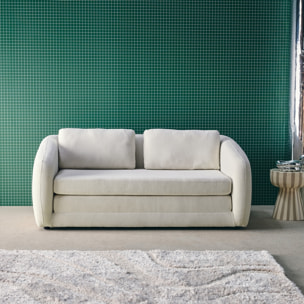 Canapé convertible 2 places tissu chenille  TWIST