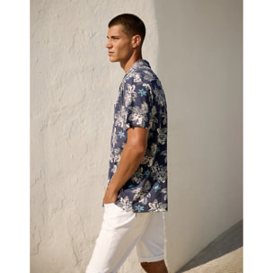 Camisa Manga Corta Azul Marino - Roundlip