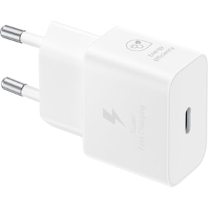 Chargeur USB C SAMSUNG Ultra rapide 25W USB-C Blanc