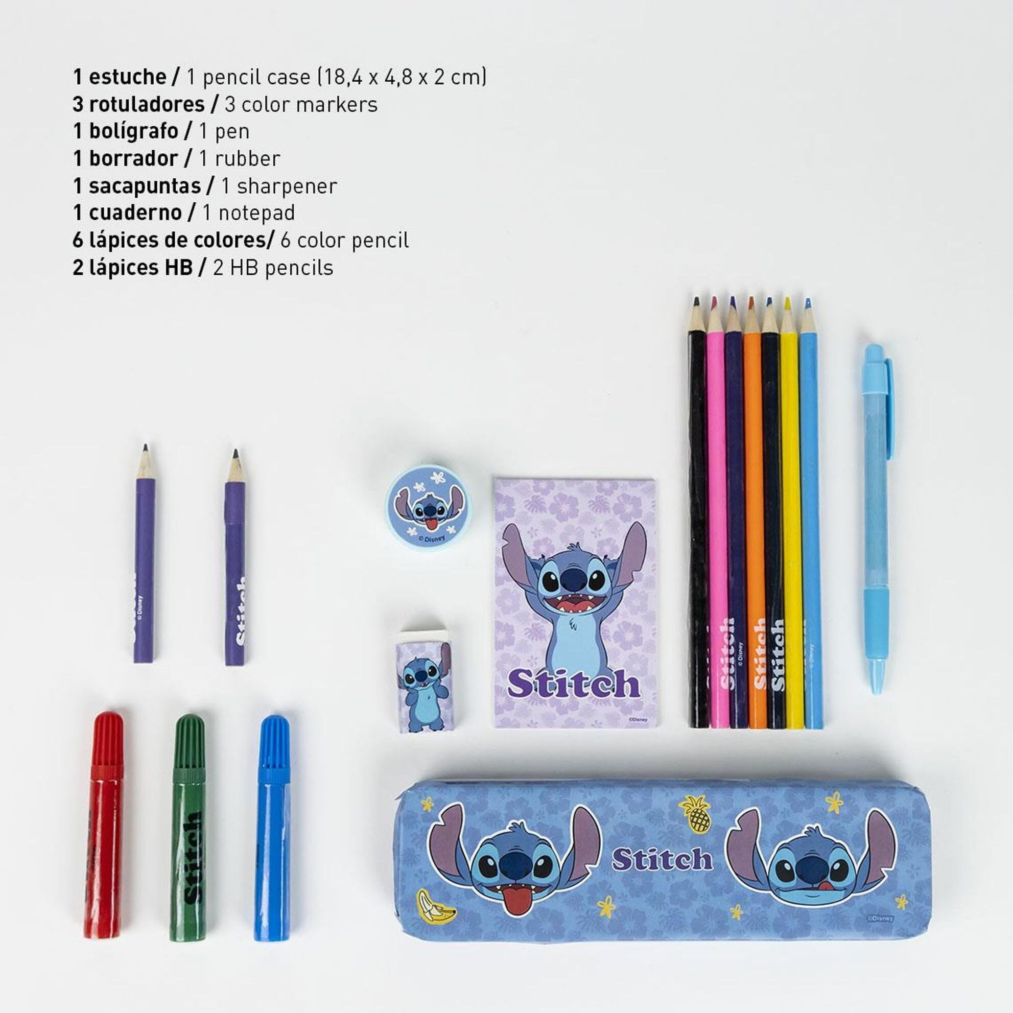 Set Papelería Coloreable Stitch